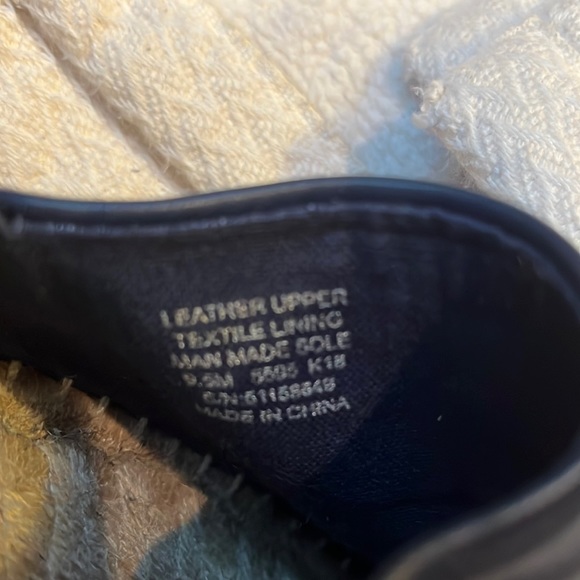 TORY BURCH navy/ black leather color block flat espadrilles - Picture 6 of 7